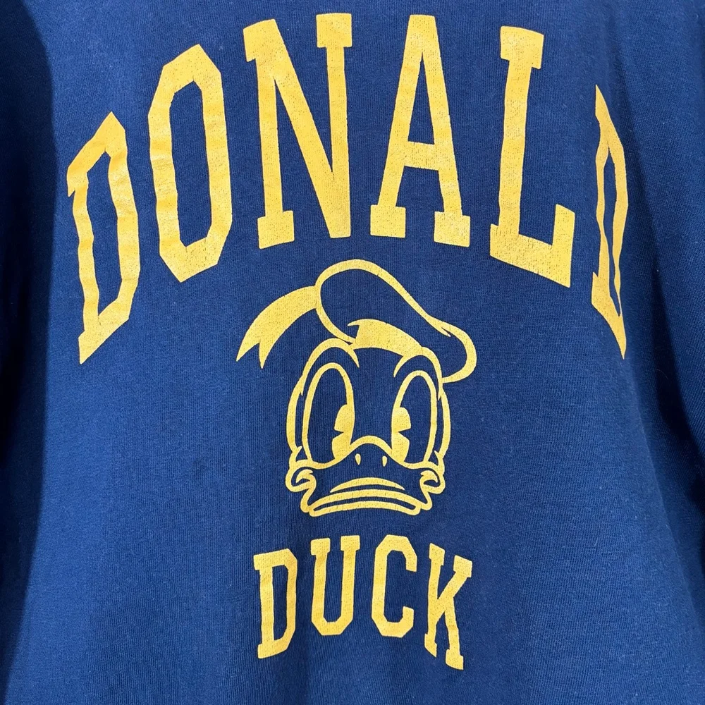 Y2K Tokyo Disneyland Donald Duck Navy Blue Crewneck Sweatshirt - Picture 3 of 6